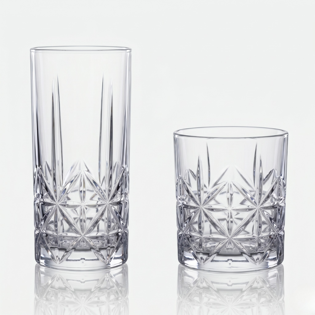 Vaso Grabado De Vidrio Transparente