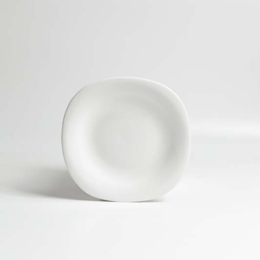 Plato Trinche De Vidrio Templado Opal Cuadrado
