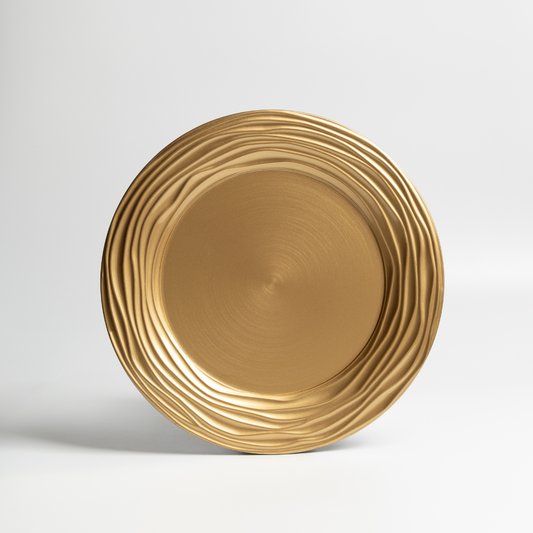 Plato Base Dorado Banquete